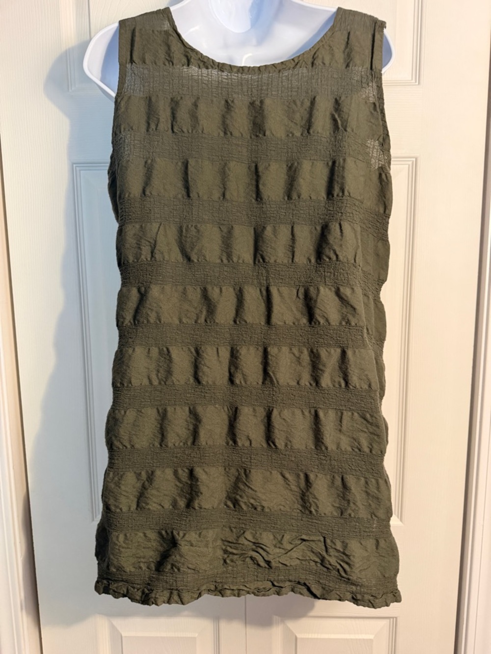 me ISSEY MIYAKE Khaki/olive Crinkle Tunic or Dress. One size - Picture 7 of 11